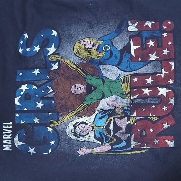 Marvel Girl's Rule V-Neck Short Sleeve Tee - Picture 3 of 10